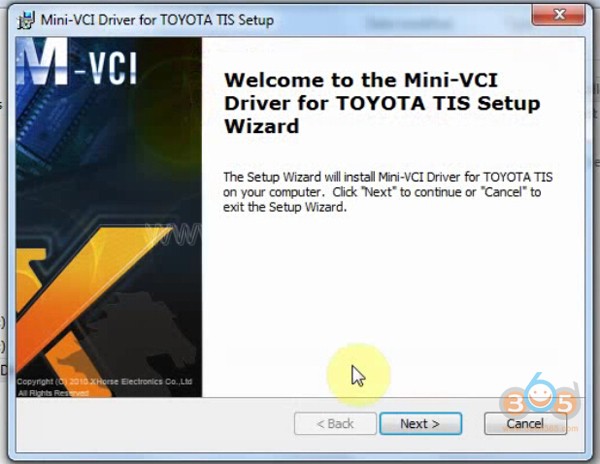 mini-vci driver for toyota tis 2.0